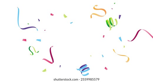 confetti background Stunning colors that zigzag down for the celebration. Festive decoration vector illustration
