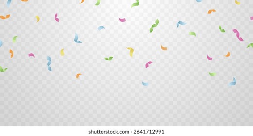 confetti background Stunning colors that zigzag down for the celebration. Festive decoration vector illustration

