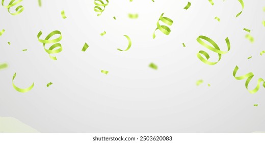 Impresionante verde que zigzaguea hacia abajo en la celebración. Ilustración vectorial de decoración festiva