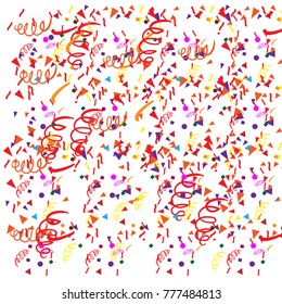 Confetti Background Template Party Celebration
