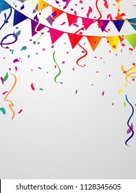 The confetti background is used for celebrations.