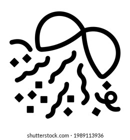Confetti ball icon isolated vector illustration. High quality black style vector icon