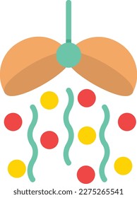 Confetti Ball Vector Icon Flat Style
