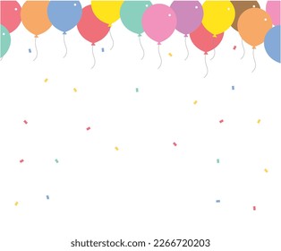 Confetti and balloon party, diary, decoration, event, Confetti Isolated, Explosion, Firecracker, Celebration Vector vector drawing hand drawn style for promotion and event illustration set