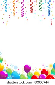 Confetti and Balloons Illustration 10 document