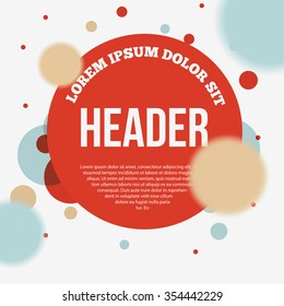 Confetti banner or offer design template. Banner design with header for blank, print design, coupon for web or print. Promo text with confetti. Sale and discounts template. Discount abstract design.