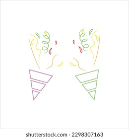 Confetti Birthday Effect Neon Vector