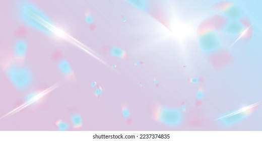 Confetti, birthday glitter with flare effect