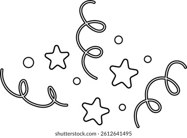 Confetti birthday party icon vector design. Perfect for festive decorations, event invitations and joyful celebrations