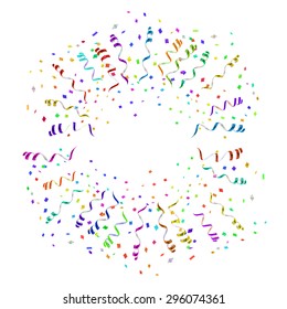 confetti blast in different directions vector illustration