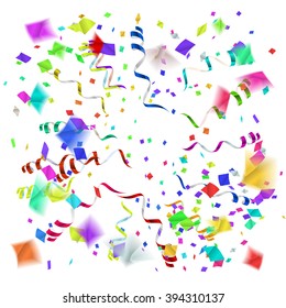 confetti blast in different directions vector illustration