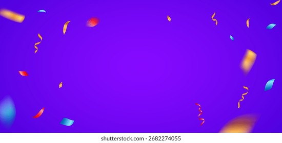 Fondo azul de confeti luz de neón abstracto carnaval cumpleaños Vector festivo aniversario de fondo