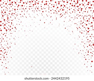Confetti border frame repeat pattern. vector