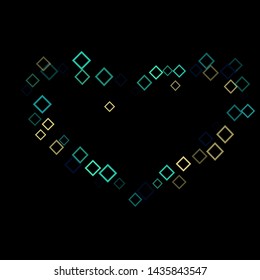 Confetti border minimal geometric cover template of isolated elements. Future geometric template confetti border. Used as print, card, backdrop, template, texture, background, wallpaper, banner