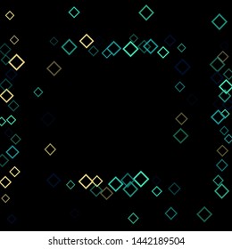 Confetti border minimal geometric cover template of isolated elements. Future geometric template confetti border. Used as print, card, backdrop, template, texture, background, wallpaper, banner