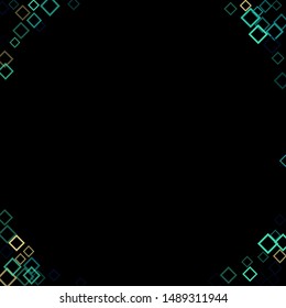 Confetti border minimal geometric cover template of isolated elements. Future geometric template confetti border. Used as print, card, backdrop, template, texture, background, wallpaper, banner