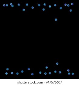 Confetti, bright colorful background, cute and fun decoration. Vector illustration for celebration, party, festive, holiday. Astral Design. Black background. Design for cards, invitations