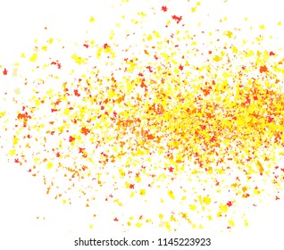 Confetti. Bright pattern with multicolored elements on white background. Texture with glitters for design. Greeting cards. Print for flyers,banners, t-shirts and textiles. Doodle for design
