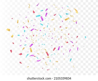 Confetti Burst Explosion On Transparent Background Stock Vector ...