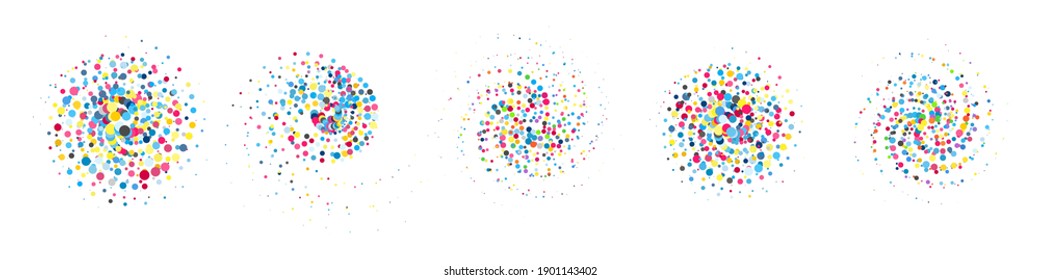 conjunto de vectores de material de explosión de confetti