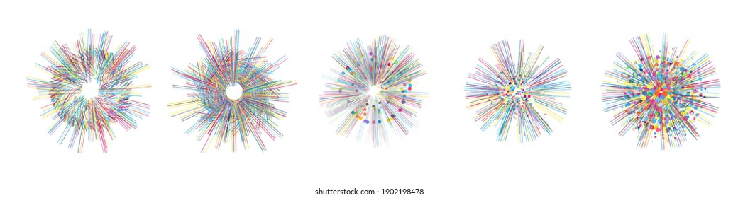 confetti burst stock vector  set
