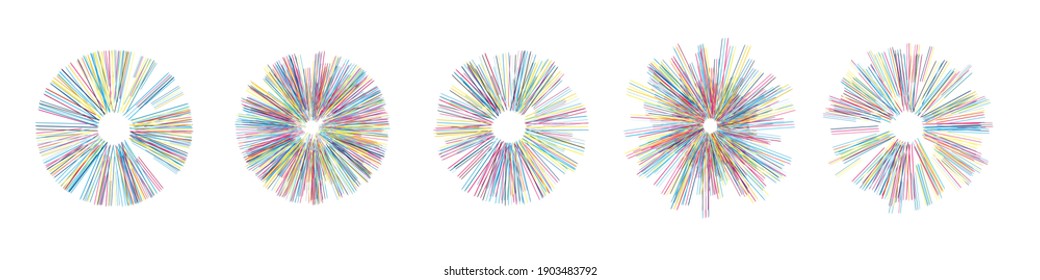 confetti burst stock vector  set