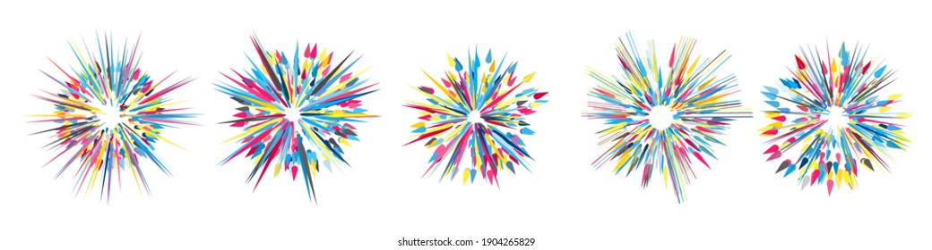 confetti burst stock vector  set