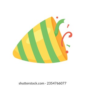 vector de ilustración de caña de confetti aislado