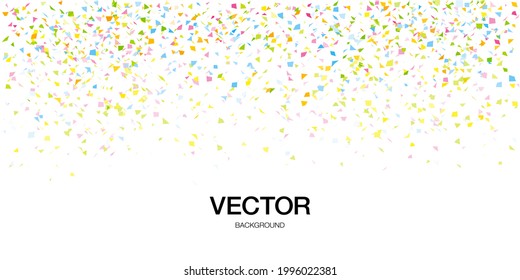 Celebración de confetti colorido triángulo ilustración de fondo de pantalla material de diseño
