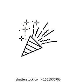 Confetti, celebration icon. Element of Party icon. Thin line icon