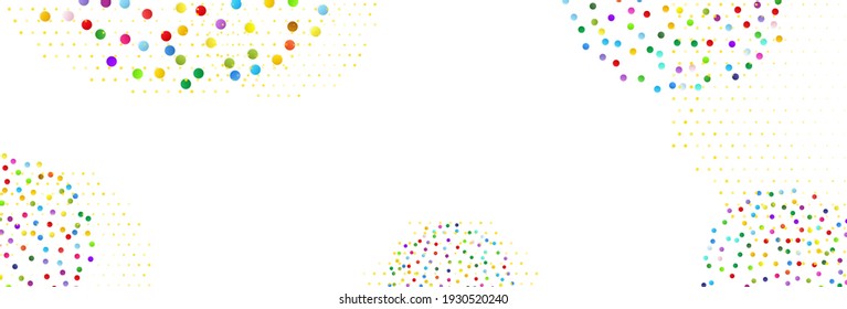 confetti circles banner   vector background