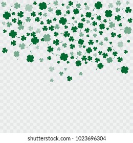 Confetti with clever. St. Patrick's day. Vector stock.