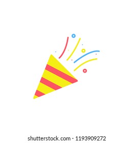confetti colored icon. Element of colored fireworks party icon for mobile concept and web apps. Colored confetti icon can be used for web and mobile