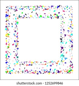 Confetti. Colorful confetti on white background. Holiday festive background. Suitable for postcard background, banner, poster, cover design.Vector.