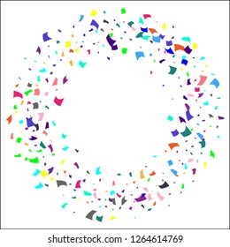 Confetti. Colorful confetti on white background. Holiday festive background. Suitable for postcard background, banner, poster, cover design.Vector.