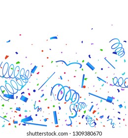 Confetti. Colorful confetti on white background. Festive festive background. Suitable for postcard background, banner, poster, cover design.