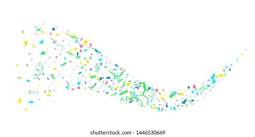 Confetti. Colorful confetti on white background. Festive festive background. Suitable for postcard background, banner, poster, cover design.