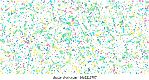 Confetti. Colorful confetti on white background. Festive festive background. Suitable for postcard background, banner, poster, cover design.