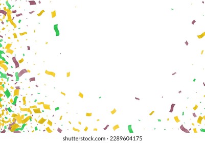 Confetti. Colorful confetti on white background. Holiday vector illustration.
