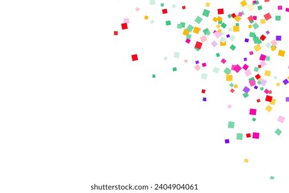 Confetti. Colorful confetti on white background. Holiday vector illustration.