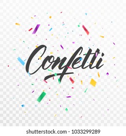 Confetti. Colorful confetti pieces. Holiday festive background