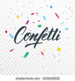 Confetti. Colorful confetti pieces. Holiday festive background