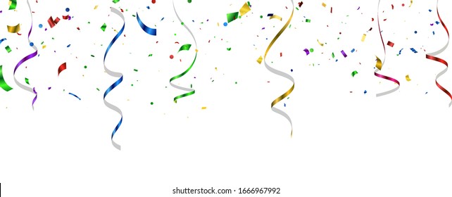 confetti concept design template holiday Happy Day, background Celebration Vector illustration.