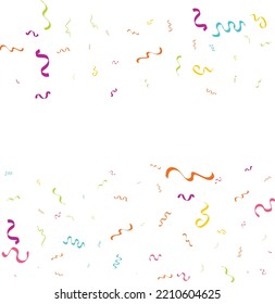 confetti concept design template holiday Happy Day. White Background Celebration Vector illustration.