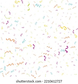 confetti concept design template holiday Happy Day. White Background Celebration Vector illustration.