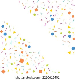 confetti concept design template holiday Happy Day. White Background Celebration Vector illustration.
