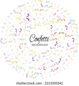 confetti concept design template holiday Happy Day. White Background Celebration Vector illustration.