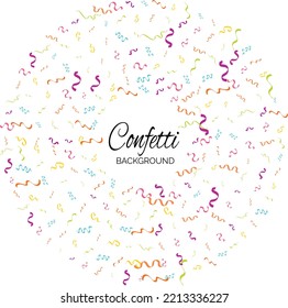 confetti concept design template holiday Happy Day. White Background Celebration Vector illustration.