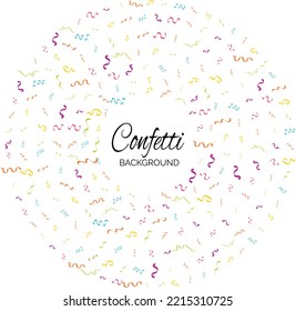 plantilla de diseño de concepto de confeti vacaciones Día feliz. Ilustración del vector de celebración de fondo blanco.