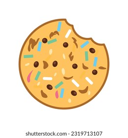 confetti cookie vector for product packaging and logo design